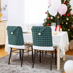 ScotsTee Shop Scottish Melville SC Tartan Santa Hat Christmas Chair Covers Decoration Table Dinner