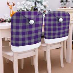 ScotsTee Shop Scottish Menzies Mauve and White Tartan Santa Hat Christmas Chair Covers Decoration Table Dinner