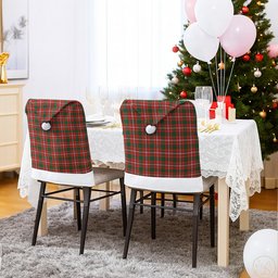 ScotsTee Shop Scottish Princess Margaret Tartan Santa Hat Christmas Chair Covers Decoration Table Dinner