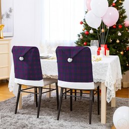 ScotsTee Shop Scottish Wardlaw Tartan Santa Hat Christmas Chair Covers Decoration Table Dinner