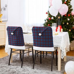 ScotsTee Shop Scottish Reagan Tartan Santa Hat Christmas Chair Covers Decoration Table Dinner