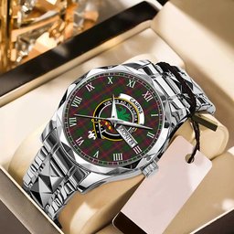 Cairns Tartan Watch Alloy Quartz Watch with Leather Box