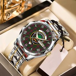 Cairns Tartan Watch Alloy Quartz Watch with Leather Box