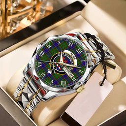 Adam Tartan Watch Alloy Quartz Watch with Leather Box