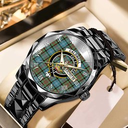 Caldwell Tartan Watch Alloy Quartz Watch with Leather Box