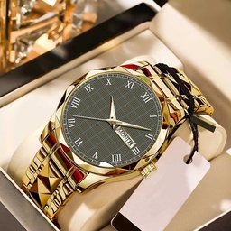 Haig Check Tartan Watch Alloy Quartz Watch with Leather Box