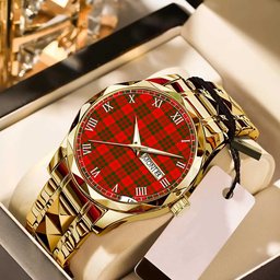 Livingstone Modern Tartan Watch Alloy Quartz Watch with Leather Box