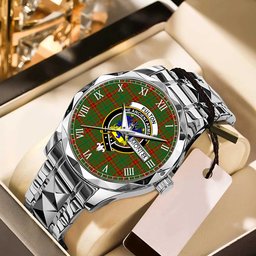 Fulton Tartan Watch Alloy Quartz Watch with Leather Box