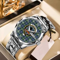 MacDonnell of Glengarry Ancient Tartan Watch Alloy Quartz Watch with Leather Box