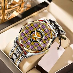 Culloden Ancient Tartan Watch Alloy Quartz Watch with Leather Box