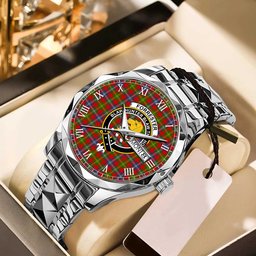 Forrester Tartan Watch Alloy Quartz Watch with Leather Box
