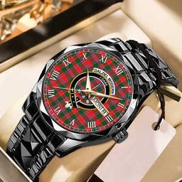 Dalziel Modern Tartan Watch Alloy Quartz Watch with Leather Box
