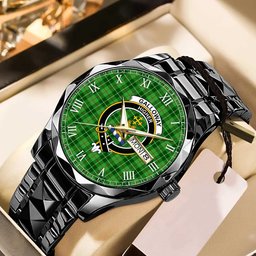 Galloway District Tartan Watch Alloy Quartz Watch with Leather Box