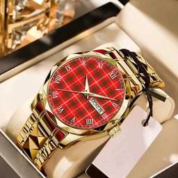 Duke of Rothesay Modern Tartan Watch Alloy Quartz Watch with Leather Box