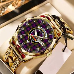 MacDonnell of Glengarry Modern Tartan Watch Alloy Quartz Watch with Leather Box