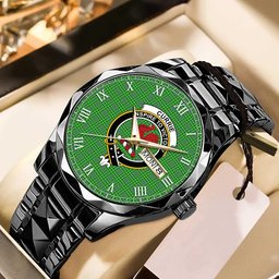 Currie Tartan Watch Alloy Quartz Watch with Leather Box