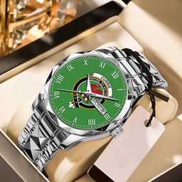 Currie Tartan Watch Alloy Quartz Watch with Leather Box