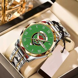 Currie Tartan Watch Alloy Quartz Watch with Leather Box