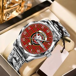 Hepburn Tartan Watch Alloy Quartz Watch with Leather Box