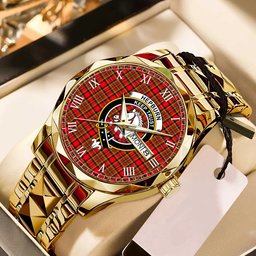 Hepburn Tartan Watch Alloy Quartz Watch with Leather Box