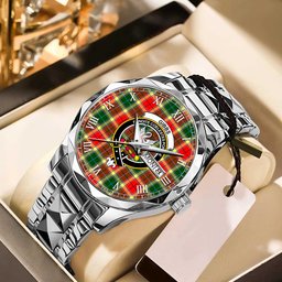 Gibbs Tartan Watch Alloy Quartz Watch with Leather Box