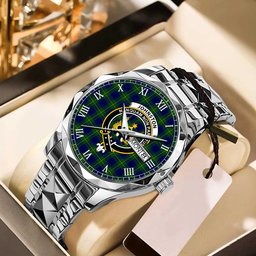 Johnston Modern Tartan Watch Alloy Quartz Watch with Leather Box