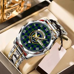 Johnston Modern Tartan Watch Alloy Quartz Watch with Leather Box