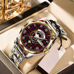 Tennant Tartan Watch Alloy Quartz Watch with Leather Box