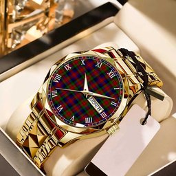 Tennant Tartan Watch Alloy Quartz Watch with Leather Box