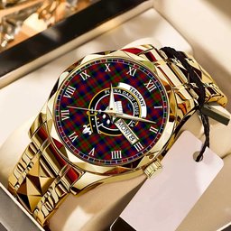 Tennant Tartan Watch Alloy Quartz Watch with Leather Box