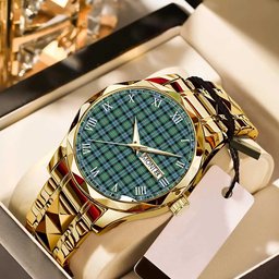 Melville Tartan Watch Alloy Quartz Watch with Leather Box