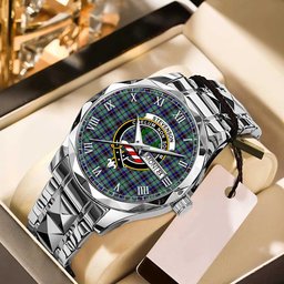 Stevenson Tartan Watch Alloy Quartz Watch with Leather Box