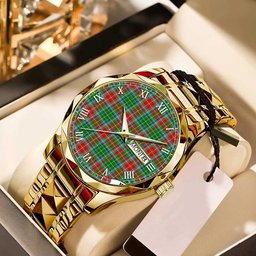 Muirhead Tartan Watch Alloy Quartz Watch with Leather Box