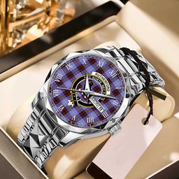 Rutherford Tartan Watch Alloy Quartz Watch with Leather Box