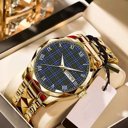 Ogilvie of Airlie Ancient Tartan Watch Alloy Quartz Watch with Leather Box