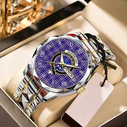 Ochterlony Tartan Watch Alloy Quartz Watch with Leather Box