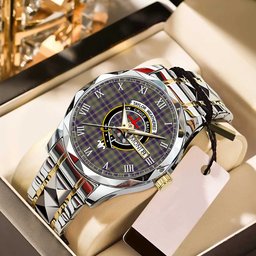 Taylor Tartan Watch Alloy Quartz Watch with Leather Box