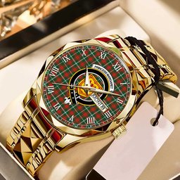 Princess Margaret Tartan Watch Alloy Quartz Watch with Leather Box
