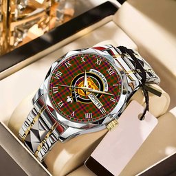 Nithsdale District Tartan Watch Alloy Quartz Watch with Leather Box