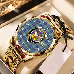 US Marine Tartan Watch Alloy Quartz Watch with Leather Box