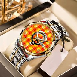 MacMillan Clan Tartan Watch Alloy Quartz Watch with Leather Box