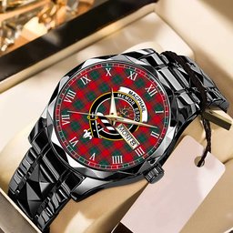 MacPhail Clan Tartan Watch Alloy Quartz Watch with Leather Box