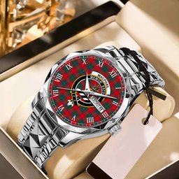 MacPhail Clan Tartan Watch Alloy Quartz Watch with Leather Box