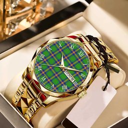 Newman Tartan Watch Alloy Quartz Watch with Leather Box