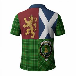 ScotsTee Shop Scottish Galloway Crest Tartan Polo Shirt Lion Rampant Saltire