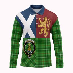 ScotsTee Shop Scottish Galloway Crest Tartan Polo Shirt Lion Rampant Saltire