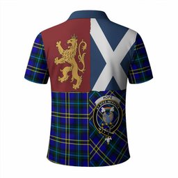 ScotsTee Shop Scottish Hope Crest Tartan Polo Shirt Lion Rampant Saltire
