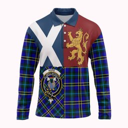 ScotsTee Shop Scottish Hope Crest Tartan Polo Shirt Lion Rampant Saltire