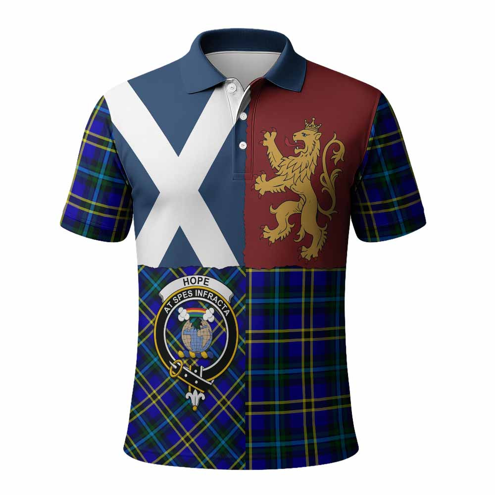 ScotsTee Shop Scottish Hope Crest Tartan Polo Shirt Lion Rampant Saltire