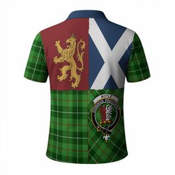 ScotsTee Shop Scottish Boyle Crest Tartan Polo Shirt Lion Rampant Saltire